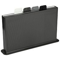 Набор разделочных досок 4шт пластик МОНОХРОМ на подставке Tima 524932