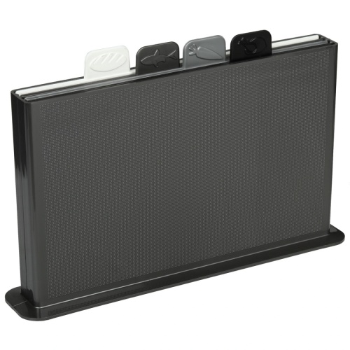 Набор разделочных досок 4шт пластик МОНОХРОМ на подставке Tima 524932