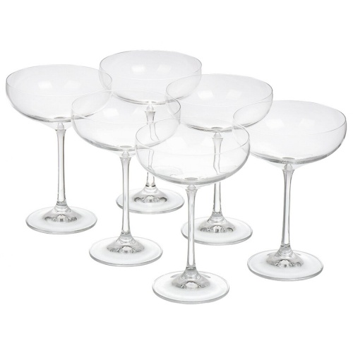 Набор бокалов для мартини 6шт 290мл MEGAN недекорированные Crystalex 40856/290