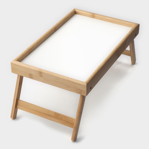 Столик бамбук 46,5*25см со складными ножками Доляна 6781026 Столик бамбук 46,5*25см со складными ножками Доляна 6781026