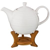 Чайник заварочный фарфор 850мл Lefard NATIVE на подставке 587-101