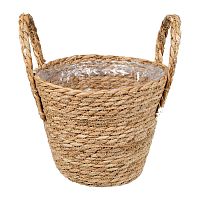 Кашпо плетеное 21,5*19см САФАРИ с ручками Магамакс Lishan-07M
