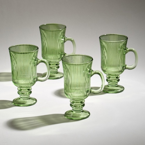 Набор кружек стекло 4шт 245мл SIMPLICITY GREEN Lefard 675-105