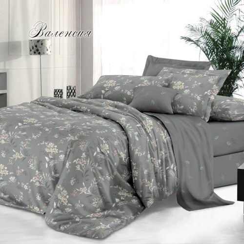 КПБ Семейный 7пр сатин 50*70см+70*70см Дуэт ВАЛЕНСИЯ Хлопковый Рай