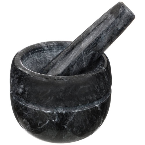 Ступка с пестиком мрамор 9*7см BLACK MARBLE Agness 925-106