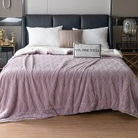 Плед 150*200см микрофибра FLUFFY ПЛЕТЕНКА брусничный Viva Home Textile