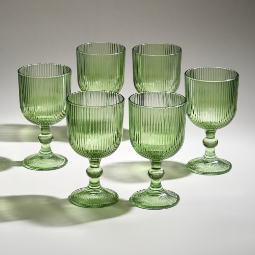 Набор бокалов для вина 6шт 370мл SIMPLICITY GREEN Lefard 675-103 Набор бокалов для вина 6шт 370мл SIMPLICITY GREEN Lefard 675-103