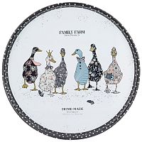Поднос метал. 33см FAMILY FARM ГУСИ Agness 898-224