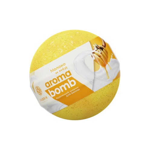 Соль для ванны бурлящая FABRIK COSMETOLOGY 120г Шарик Mono Aroma Bomb Молоко и мёд