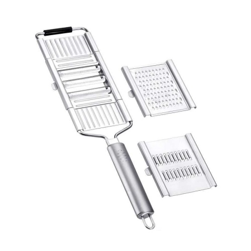 Терка многофункциональная 35,5*8,5см SOLIDO нерж. сталь 3 насадки Regent 93-AC-SO-03