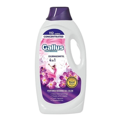 Гель для стирки GALLUS 4,05л Professional 4в1 Колор 112 стирок 1/3