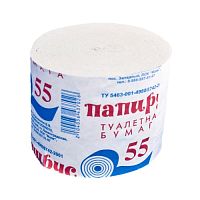 Бумага туалетная ПАПИРУС 1сл 1 рул без втулки 1/64