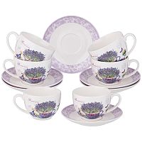 Чайный набор на 6 перс. 12пр 280мл ЛАВАНДОВАЯ ВЕСНА Lefard 87-305