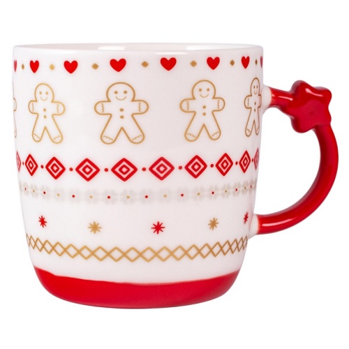 Кружка керамика 360мл CHRISTMAS STAR красный Domenik DMM033