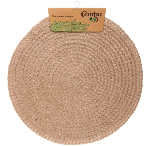 Мат на стол ПВХ 38см NATURE косичка Селфи 904-0453