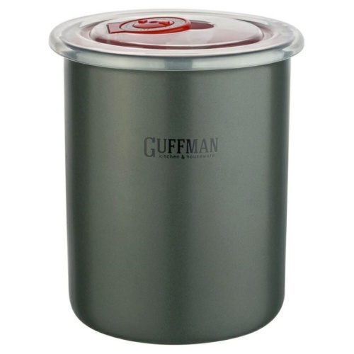 Банка для сыпучих керамика 700мл GREY вакуум. крышка Guffman C-06-008-GR