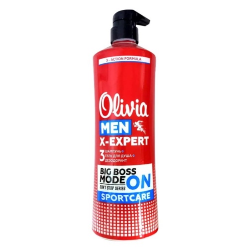 Шампунь для волос OLIVIA 1000мл MEN X-Expert Big boss дозатор