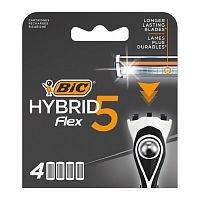 Кассеты сменные для бритья BIC Hybrid Flex-5 5 лезвий 4шт 1/3