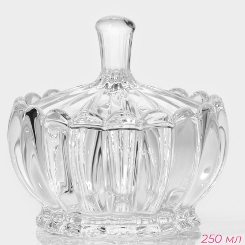 Сахарница стекло 250мл 10*10,5см ЛЮБАВА Доляна 3907370 Сахарница стекло 250мл 10*10,5см ЛЮБАВА Доляна 3907370