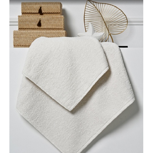 Полотенце махровое 70*140см ЭПОНЖ кремовый АМБ (TR)