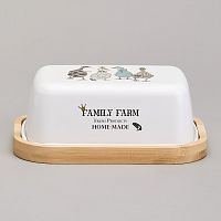 Масленка бамбук 16*11*5,5см FAMILY FARM ГУСИ Agness 790-381