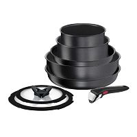 Набор посуды 8пр Tefal INGENIO Daily Chef (сковороды 3шт+ковшики 2шт+крышки 2шт+съем. ручка) L7629242