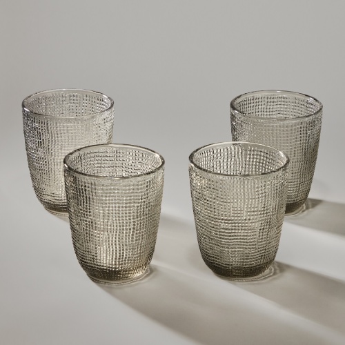 Набор стаканов 4шт 300мл TEMPO GREY низкие Lefard 355-384