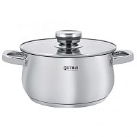 Кастрюля нерж. сталь 3,0л Guffman MAESTRO со стекл. крышкой индукция T02-01822R