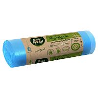 Мешки для мусора 10шт 60л Эко с завязками (голубой) Master Fresh 978904