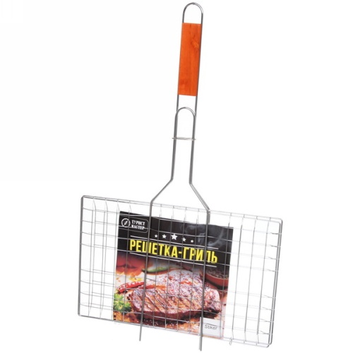 Решетка-гриль 34*23см (длина с ручкой 55см) 862-163 Велес