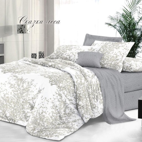 КПБ Семейный 7пр сатин 50*70см+70*70см Дуэт СКАЗКИ ЛЕСА Хлопковый Рай