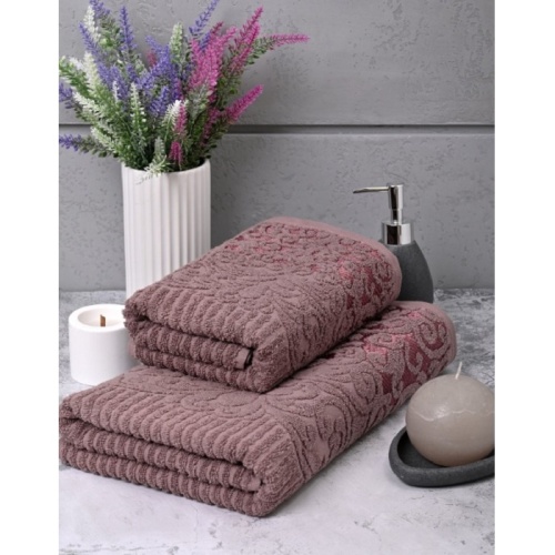 Полотенце махровое 70*140см CASSANDRA 500г/м2 кофейный АГХ