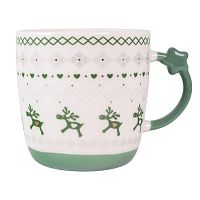 Кружка керамика 360мл CHRISTMAS STAR зеленый Domenik DMM032