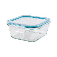 Контейнер квадратный 0,8л стекло СИНИЙ Appetite SL800SB