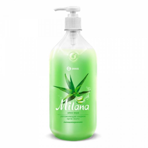 Мыло жидкое GRASS 500мл Milana Алоэ вера 1/5