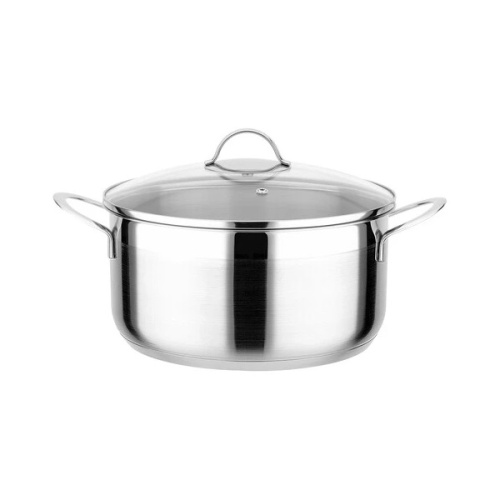 Кастрюля нерж. сталь 1,2л Tima ИЗЯЩНАЯ-2.0 со стекл. крышкой индукция И-148