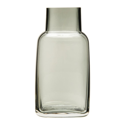 Ваза стекло 10,5*7,5*20,5см СЕРЫЙ Магамакс Ekg-12