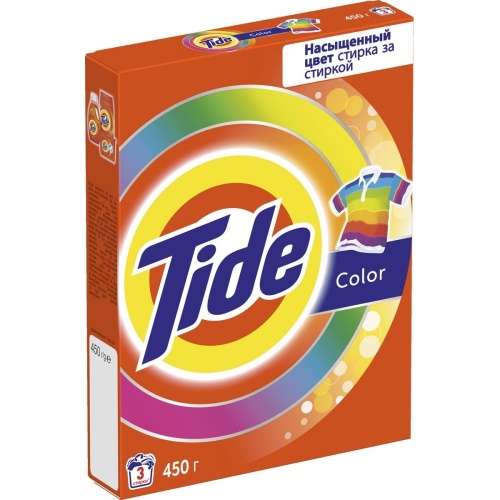 Порошок ТАЙД 450г Автомат Колор 3 стирки 1/11