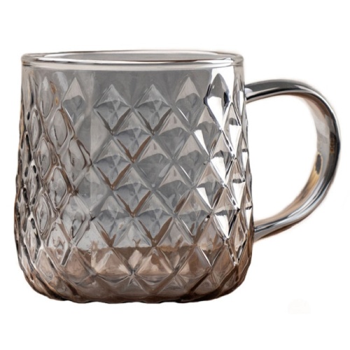 Кружка серебристое стекло 350мл СЕРЫЙ Taller TR-98118