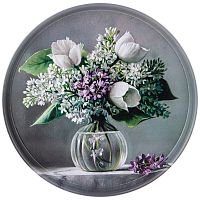 Поднос метал. 33см БУКЕТ Agness 898-070