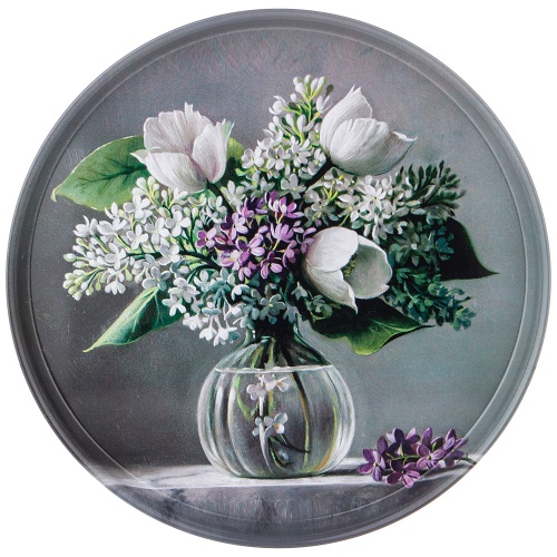 Поднос метал. 33см БУКЕТ Agness 898-070 Поднос метал. 33см БУКЕТ Agness 898-070