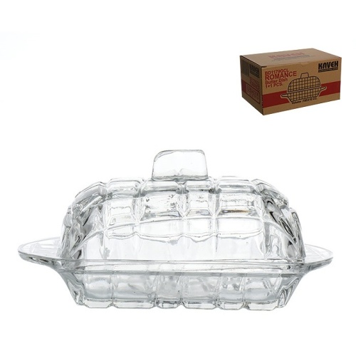 Масленка стекло 17*10*8см ROMANCE с крышкой Kaveh 1179