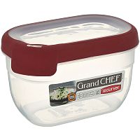 Контейнер для хранения прямоугольный 0,75л GRAND CHEF красный 00008-416-04