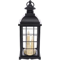 Сувенир с подсветкой 13*13*33см ТЕПЛОЕ ПЛАМЯ черный 700-0599