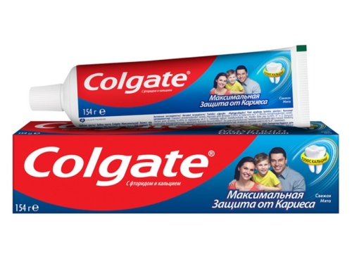 Зубная паста COLGATE 100мл Максимальная защита от кариеса Свежая мята 1/12