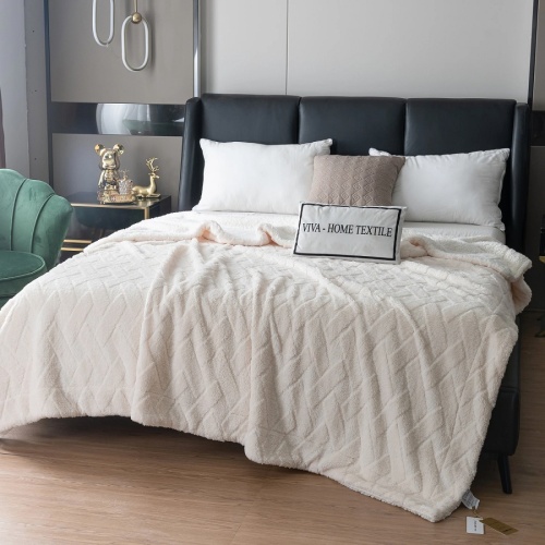 Плед 150*200см микрофибра FLUFFY ПЛЕТЕНКА молочный Viva Home Textile Плед 150*200см микрофибра FLUFFY ПЛЕТЕНКА молочный Viva Home Textile