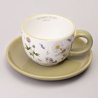 Чайная пара керамика 220мл FLOWER STORY Agness 358-2178