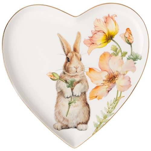 Блюдо из фарфора 21,5см SENSE КРОЛИКИ сервировочное Lefard 590-436