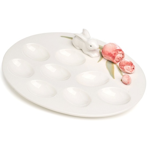 Блюдо для яиц фарфор 23*21см SUNDAY 58-1054