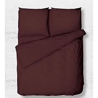 КПБ 2,0сп (европростыня) сатин 50*70см+70*70см однотонный ШОКОЛАД Хлопковый Рай